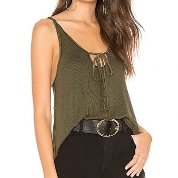 Free People Tops - Free People Olive Green Tank Top